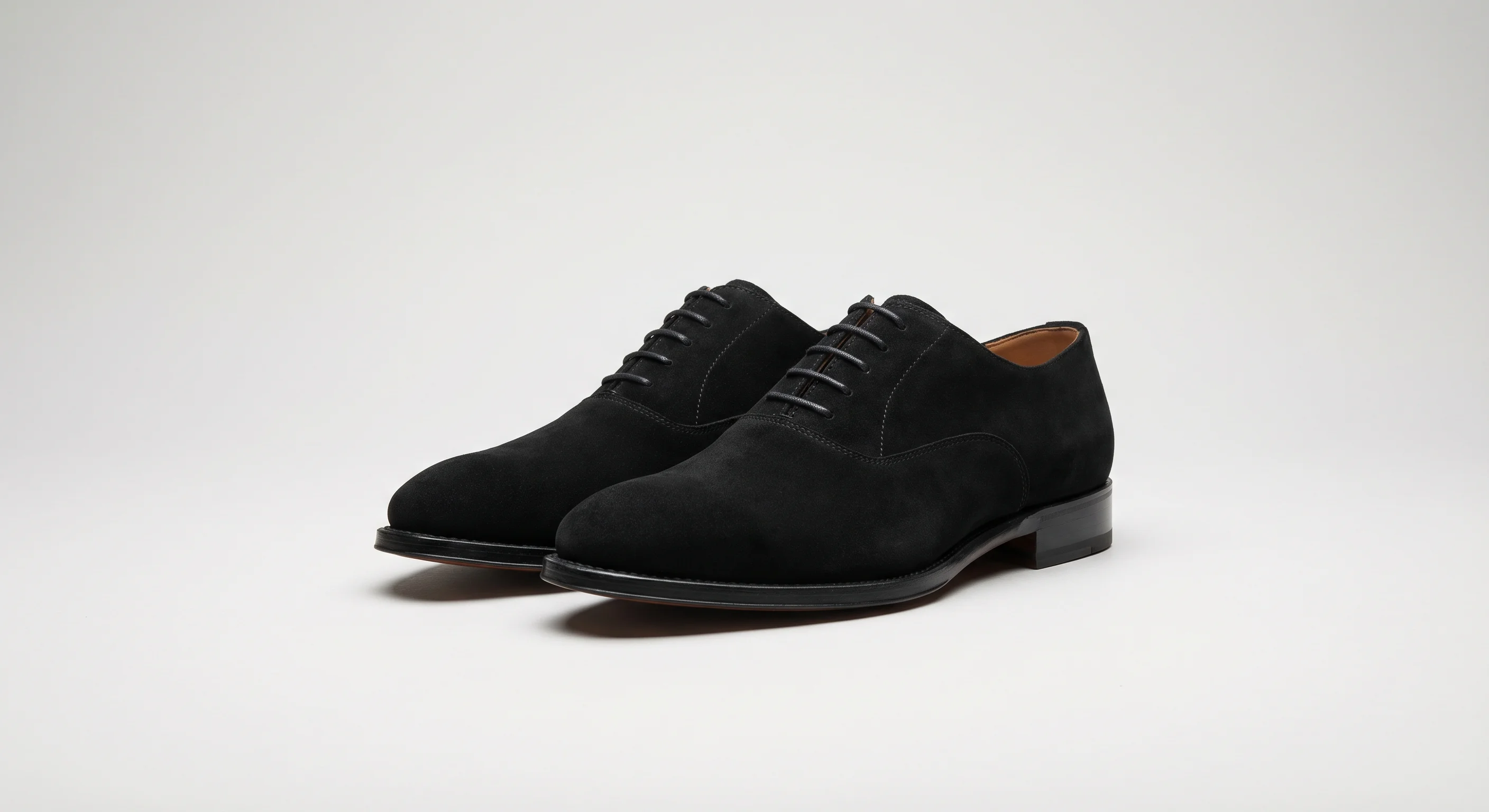 Black Suede Derby Shoes